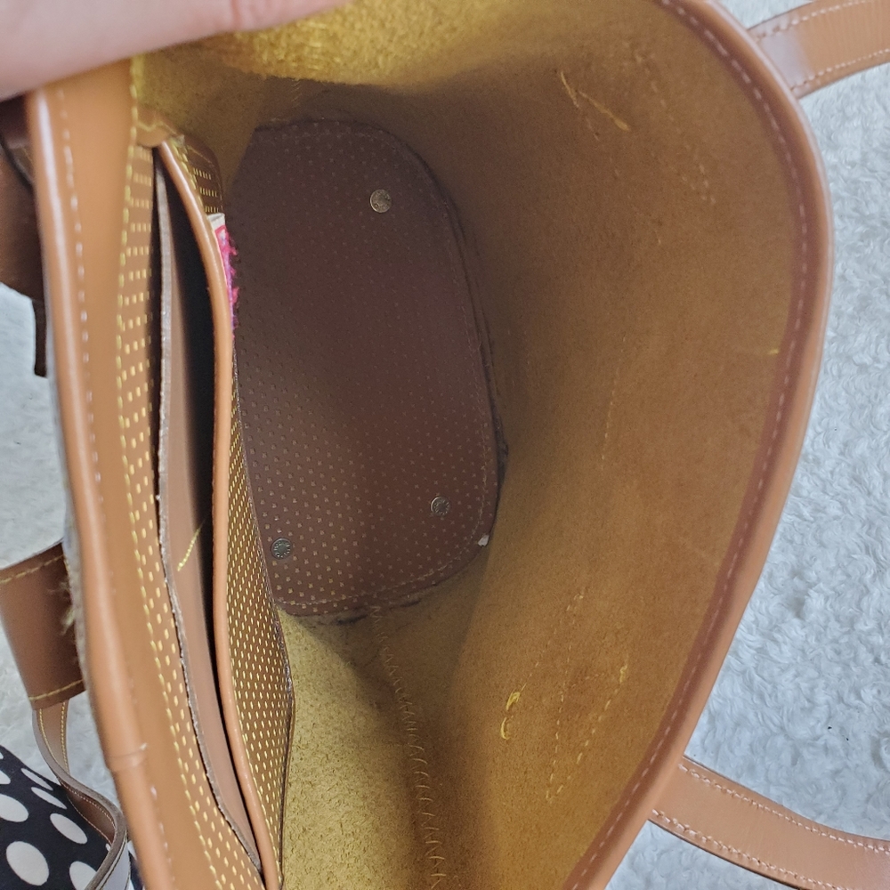 Dooney & Bourke Tan Perforated Leather Tote with Gold Hardware - Picture 8 of 8